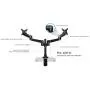 Mount-it! Dual Monitor Desk Mount Swivel Arm, Quick Connect with Combo Grommet and Clamp Base (MI-43111-BLK) Mount-it! Dual Monitor Desk Mount Swivel Arm, Quick Connect with Combo Grommet and Clamp Base (MI-43111-BLK)