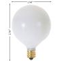 (Pack of 10) G16.5 Decorative (E12) Candelabra Base Globe Shape 120V G16 1/2 Light Bulbs (White, 15 Watt)