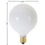 (Pack of 10) G16.5 Decorative (E12) Candelabra Base Globe Shape 120V G16 1/2 Light Bulbs (White, 15 Watt)