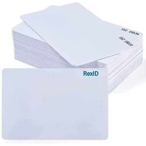Default Programmed RexID H10301 PVC ISO Proximity Card for Access Control System. Comparable to Standard 26 bit Format for Add-On & Replacement on Current System (100 Pack, White)