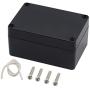 Zulkit Project Box ABS Plastic IP65 Waterproof Dustproof Electrical Junction box Enclosure Black 3.94 x 2.68 x 1.97 inch (100X68X50mm) (Pack of 2)