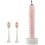 Ultrasonic Powered Toothbrushes Electric Powerful Sonic Cleaning - Ultra Sonic 40,000 VPM Motor Wireless Charging 4 Modes Smart Timer Modern Electric Toothbrush (Pink)
