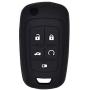 LemSa 2 Pack Soft Rubber Silicone Keyless Entry Car Key Fob Cover Protector Case for Chevrolet Equinox Camaro Cruze Malibu Sonic Volt Park OHT01060512 KR55WK50073 13504199 13500221, Black/Pink