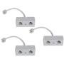 [RJ11 Telephone Adapter] SINCODA 3PCS 2-Way RJ11 6P4C Telephone Plug to RJ11 6P4C Socket Adapter and Splitter for Landline Telephone