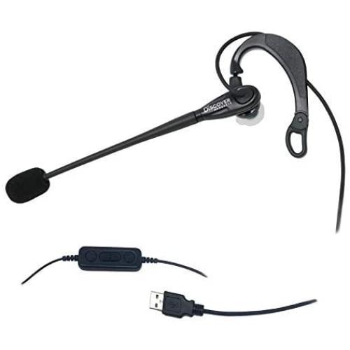 Discover D713U On-The-Ear Wired USB Headset for Softphone Calls and Video Conferencing | Compatible with Zoom, Skype, GoToMeeting, Cisco, Avaya, RingCentral, Jive and More