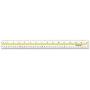 Westcott Products - Westcott - Highlighting Data Beveled Plastic Ruler, 15'', Clear/Yellow Panel - Sold As 1 Each - Simplify reading across computer sheets with the tinted guide. - Clear plastic ruler features a see-through yellow center panel to highligh