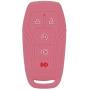 LemSa 2Pcs Keyless Entry Remote Car Smart Key Fob Outer Shell Cover Soft Rubber Protective Case for Ford F-150 F-450 Fusion Explorer Lincoln Fusion MKZ Mustang MKC Black/Pink