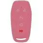 LemSa 2Pcs Keyless Entry Remote Car Smart Key Fob Outer Shell Cover Soft Rubber Protective Case for Ford F-150 F-450 Fusion Explorer Lincoln Fusion MKZ Mustang MKC Black/Pink