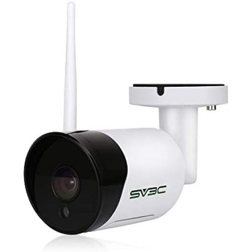 SV3C WiFi Outdoor Camera, 1080P HD Wireless Security IP CameraS, Waterproof Surveillance CCTV Camera with Two Way Audio, IR LED Motion Detection Night Vision Camera, Support Max 128GB SD Card