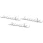 IKEA - SIGNUM Cable management, horizontal, silver color (FBA) 3-Pack