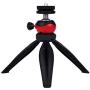 Coolux Mini Tripod Projector Mount with 360 Degrees Rotatable Heads for Projectors DSLR DVR Cameras Mini Webcam, Mount with Metal Ballhead for Camera … (Black(Red))