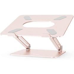 Boyata Laptop Stand, Adjustable Ergonomic Laptop Holder, Aluminium Alloy Notebook Stand Compatible for MacBook Pro/Air, Dell XPS, Lenovo, Samsung Laptops Up to 17 inches-Champagne Gold