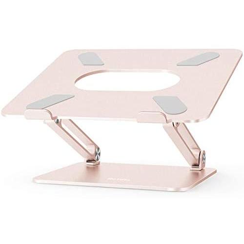 Boyata Laptop Stand, Adjustable Ergonomic Laptop Holder, Aluminium Alloy Notebook Stand Compatible for MacBook Pro/Air, Dell XPS, Lenovo, Samsung Laptops Up to 17 inches-Champagne Gold
