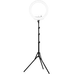 Westcott 18” Bi-Color LED Ring Light Kit with Batteries and Stand Professional Studio Continuous Lighting for Photography, Video Conferencing, and Video Production