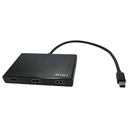 Accell mDP-3HDMI Multi Monitor Splitter - Mini DisplayPort 1.2 Multi-Stream Transport (MST) Hub - 1x Mini DisplayPort connector, 3x HDMI 1.4a outputs
