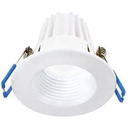 Lightolier (Pack of 6) 3'' 8W Round 3000K, 90CRI, White Recessed Mini Downlight, Easy to Use and Install, Save Time and Energy, Reduced Glare