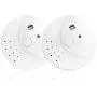 Photoelectric Smoke Detector Fire Alarm Battery-Operated 2 Pack
