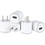 Spark Electronics 5PC 1 Port Rapid Speed [Matte White] Tapered Universal USB Power Adapter Wall Charger Compatible with Apple iPhone 7 7 Plus 6 6S Plus 5 s C Samsung Galaxy S7/S6 Edge Note Nokia