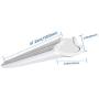 Lightdot 4 Foot Flush Mount LED Shop Vapor Light Fixture with 5 ft Plug, Water and dust Proof , 50W (50W Eqv 200W ) 5500Lm 5000K for Garage Workshop Basement (4 Pack ETL)