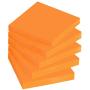 Post-it Super Sticky Notes, 3x3 in, 5 Pads, 2x the Sticking Power, Neon Orange, Recyclable (654-5SSNO)