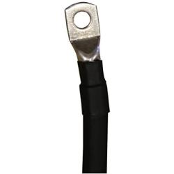 2 AWG 2 Gauge Single Black 1 Foot w/3/8 Lugs Pure Copper PowerFlex Battery Inverter Cables for Solar, RV, Auto, Marine Car, Boat