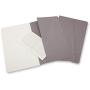 Moleskine Cahier Journal, Soft Cover, Large (5'' x 8.25'') Ruled/Lined, Pebble Grey, 80 Pages (Set of 3)
