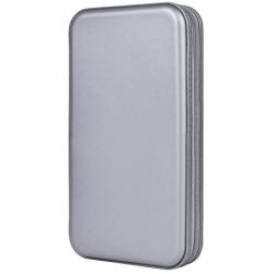 alavisxf xx CD Holder, 72 Capacity CD/DVD Case Holder Portable Wallet Storage Organizer Hard Plastic Protective Storage Holder for Car Travel(72 Capacity, Grey 72)