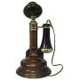 Opis 1921 Cable Model C: The Classic Candlestick Retro Telephone Made from Real Wood