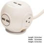 Accell Power Cutie - Compact Surge Protector with 3 Tamper Resistant 540J Surge Protected AC outlets and 4 USB-A Charging Ports, 6ft Cord, White