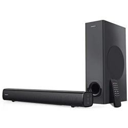 Creative Stage 2.1 Channel Under-Monitor Soundbar with Subwoofer for TV, Computers, and Ultrawide Monitors, Bluetooth/Optical Input/TV ARC/AUX-in, Remote Control and Wall Mounting Kit