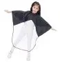 Kids Haircut Cape with Viewing Window, Kids Barber Cape for Hair Cutting-Black