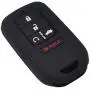 LemSa 2Pcs Keyless Entry Remote Car Smart Key Fob Outer Shell Cover Soft Rubber Protective Case for Honda Civic Accord Pilot CR-V Pilot EX EX-L 2019 2018 2017 2016 2015 A2C81642600, Black+Pink