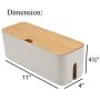 Changsuo Cable Management Box Small White Cable Organizer Box for Extension Cord Power Stripe Surge Protector Wire Management Concealer Organizer Cover Hider for Desktop Home Office Kitchen (White)