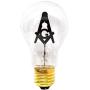 Mandala Crafts E27 3W Freemason Masonic Square and Compasses Emblem Symbol Altar Decor Lodge Light Bulb (Standard Base, 2 Bulbs)