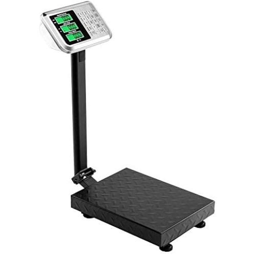 TUFFIOM 220lb Weight Electronic Platform Scale,Digital Floor Heavy Duty Folding Scales,Stainless Steel High-Definition LCD Display, Perfect for Postal Luggage Shipping Mailing Package Price Computing