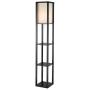 Adesso 3193-01 Titan Tall Shelf Floor Lamp, 72 in, 150W Incandescent/equiv. CFL, Black PVC Veneer on MDF, 1 Floor Lamp