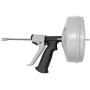 DrainX SPINFEED 50 Foot Drum Auger | Use Manually or Drill Powered - Auto Extend and Retract Plumbing Snake | Work Gloves and Storage Bag Included