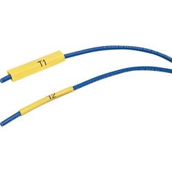 Brady Authentic (M21-125-C-342-YL) PermaSleeve Heat Shrink Tubing for Control Panels, Electrical Panels and Wire Harness Labeling, Black on Yellow material - Designed for BMP21-PLUS and BMP21-LAB Label Printers, .235'' Width, 7 Length