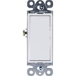 GE Grounding Paddle Rocker Switch, 3 Way, In Wall On/Off Power Switch Replacement for Ceiling Fans & Lights, 15 Amp, Great for Home, Office & Kitchen, UL Listed, White, 18233