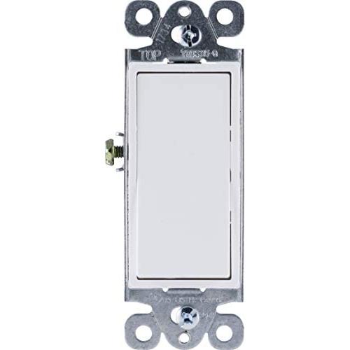 GE Grounding Paddle Rocker Switch, 3 Way, In Wall On/Off Power Switch Replacement for Ceiling Fans & Lights, 15 Amp, Great for Home, Office & Kitchen, UL Listed, White, 18233
