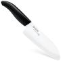 Kyocera Advanced Ceramic Revolution Series 5-1/2-inch Santoku Knife, Black Handle, White Blade