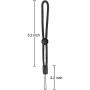 YOUOWO 5 Pack Nylon Lanyards for USB Flash Drive Cell Phone Key iPod Mp3 mp4 ID Card Badge and Other Small Electronic Devices Phone Charms (Black)