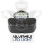 Carson Optical Pro Series MagniVisor Deluxe Head-Worn LED Lighted Magnifier with 4 Different Lenses (1.5X, 2X, 2.5X, 3X) (CP-60), Black, 4-Inch