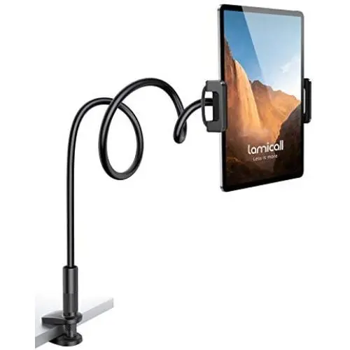 Gooseneck Tablet Mount Holder for Bed - Lamicall Flexible Tablet Arm Clamp, Bed Stand for 4.7-11'' Devices, Such as iPad Mini 7.9, Air 9.7, Pro 10.5/11, Switch, Galaxy Tabs - Black Gooseneck Tablet Mount Holder for Bed - Lamicall Flexible Tablet Arm Clamp, Bed Stand for 4.7-11'' Devices, Such as iPad Mini 7.9, Air 9.7, Pro 10.5/11, Switch, Galaxy Tabs - Black