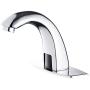 HHOOMMEE Electronic Automatic Sensor Touchless Bathroom Sink Faucet, Motion Activated Hands-Free Vessel Sink Tap, Easy Installation, Lead Free Certified, Chrome Finished, Model AT0101X