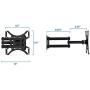 Mount-It! TV Wall Mount Bracket with Full Motion Arm Fits 13-42” Flat Screen TVs VESA 75, 100, 200, 55lb Weight Capacity WITH 15'' EXTENSION