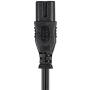 Monoprice AC Power Cord Cable - 3 Feet Without Polarized | 18AWG, 10A (NEMA 1-15P to IEC-320-C7) Black