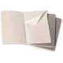 Moleskine Cahier Journal, Soft Cover, Large (5'' x 8.25'') Ruled/Lined, Pebble Grey, 80 Pages (Set of 3)