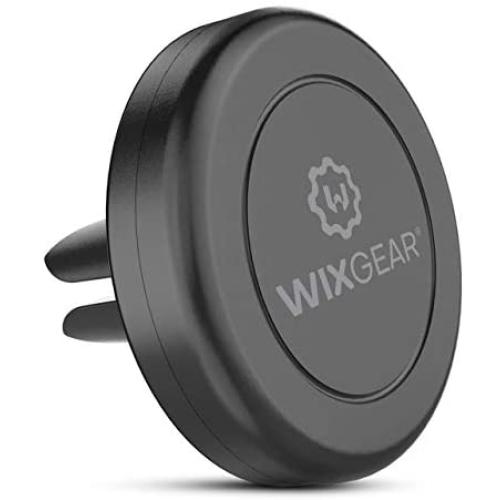 WixGear Universal Air Vent Magnetic Phone Car Mount Holder with Fast Swift-Snap Technology for Smartphones and Mini Tablets, Black 1 Pack