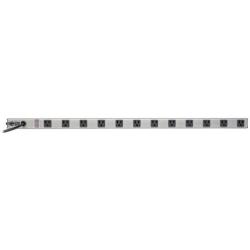 Tripp Lite 12 Right Angle Outlet Bench & Cabinet Power Strip, 36 in. Length, 15ft Cord with 5-15P Plug (PS3612RA) Black/Gray